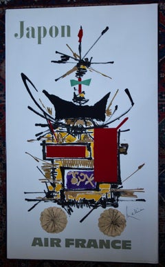 Georges Mathieu Mathieu's 1967 Air France Japan original poster 1967