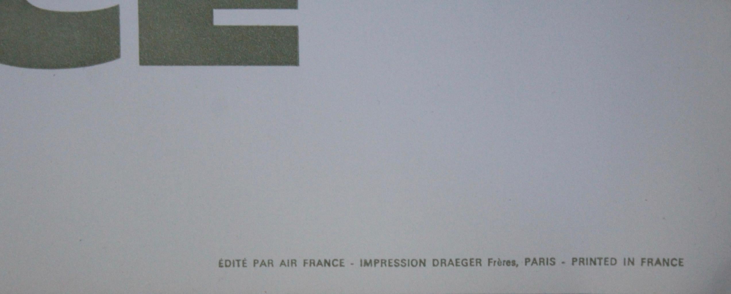 Papier Affiche originale de Georges Mathieu Air France Japon 1967 en vente