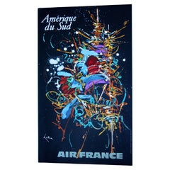 Georges Mathieu Mathieu's 1967 Air France Paris original poster 1967