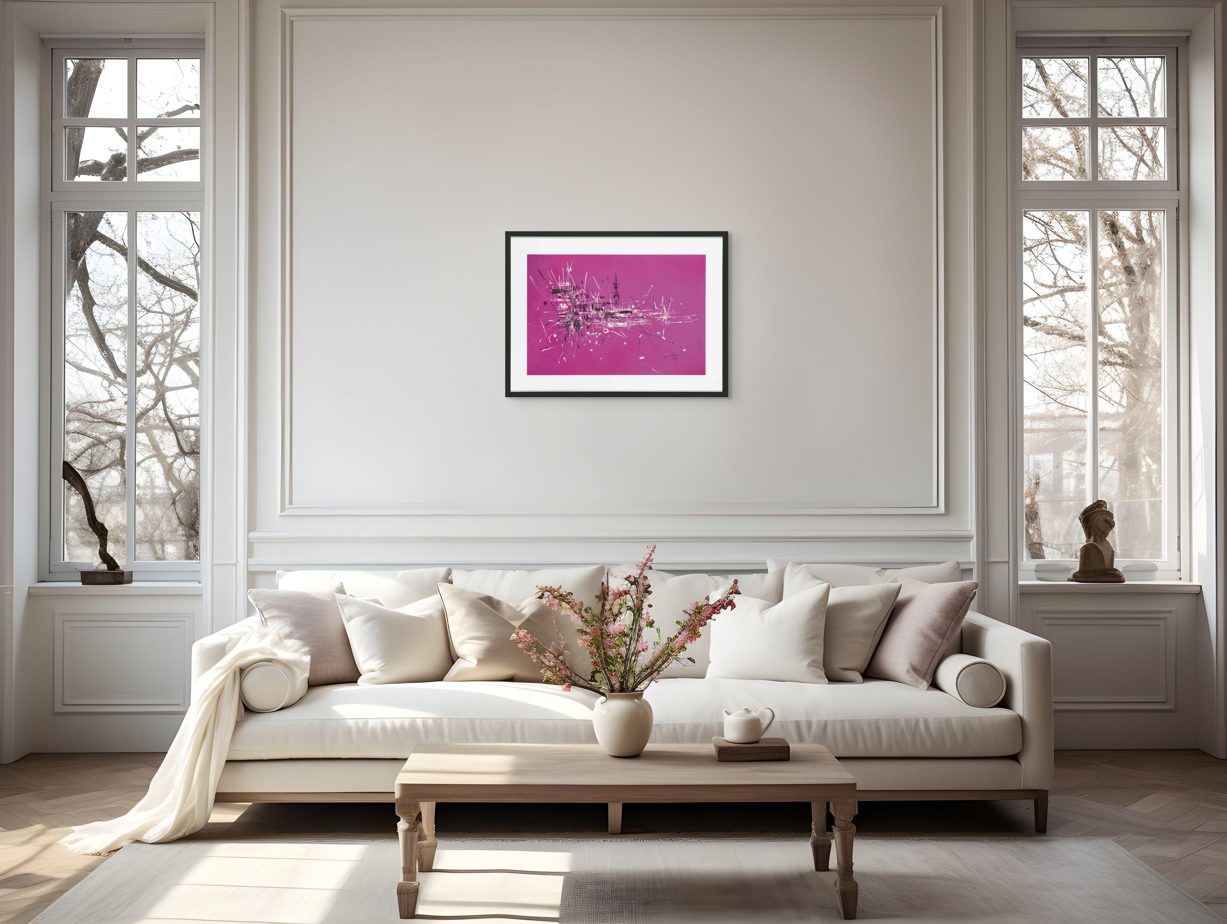 Composition by Georges Mathieu - Abstract and Modern artwork, Work on paper For Sale 2