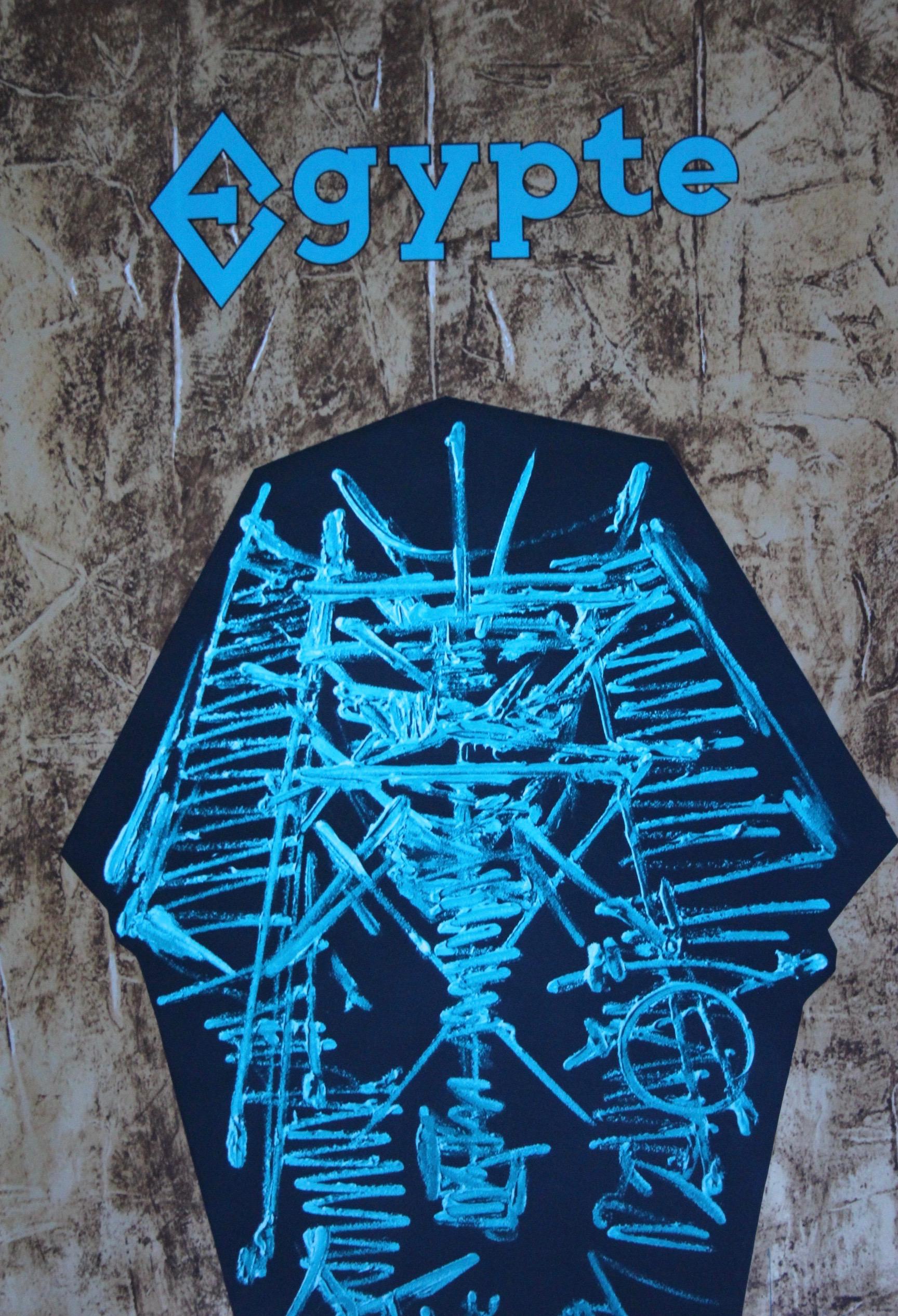 Georges Mathieu , Póster original de época, Air France, Egipto, 1967 Francés en venta