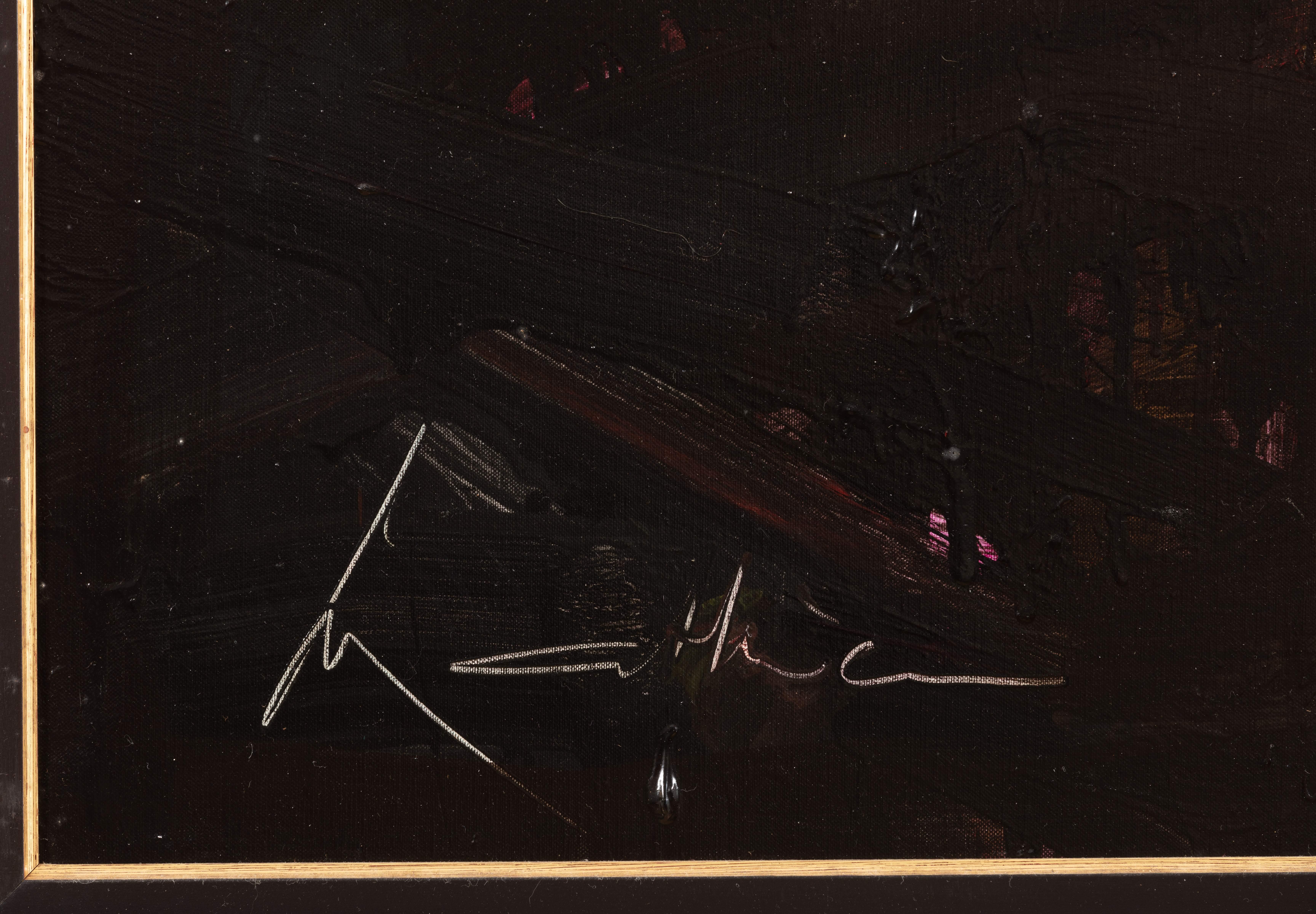 Georges Mathieu (1921 - 2012)
L’horizon mensonger
Alkyde sur toile / Alkyd on canvas
Signé en bas à gauche, titré au dos / Signed lower left and titles on the back
Circa 1990
Size : 146 x 114 cm / 57.48 x 44.88 inches

Certificat d'authenticité du