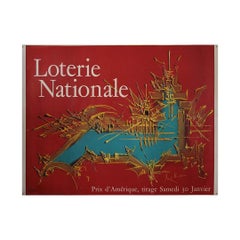 1971 Originalplakat Prix d'Amérique Plakat von Mathieu für die Loterie Nationale