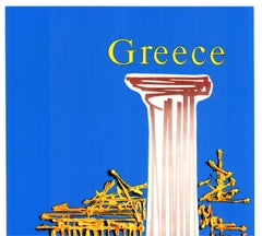 Georges Mathieu – Greece, 1971 Original Lithographic Poster  English version