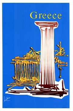Georges Mathieu – Greece, 1971 Original Lithographic Poster  English version