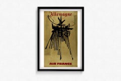 Cartel de viaje de Air France a Alemania de 1967 de Mathieu