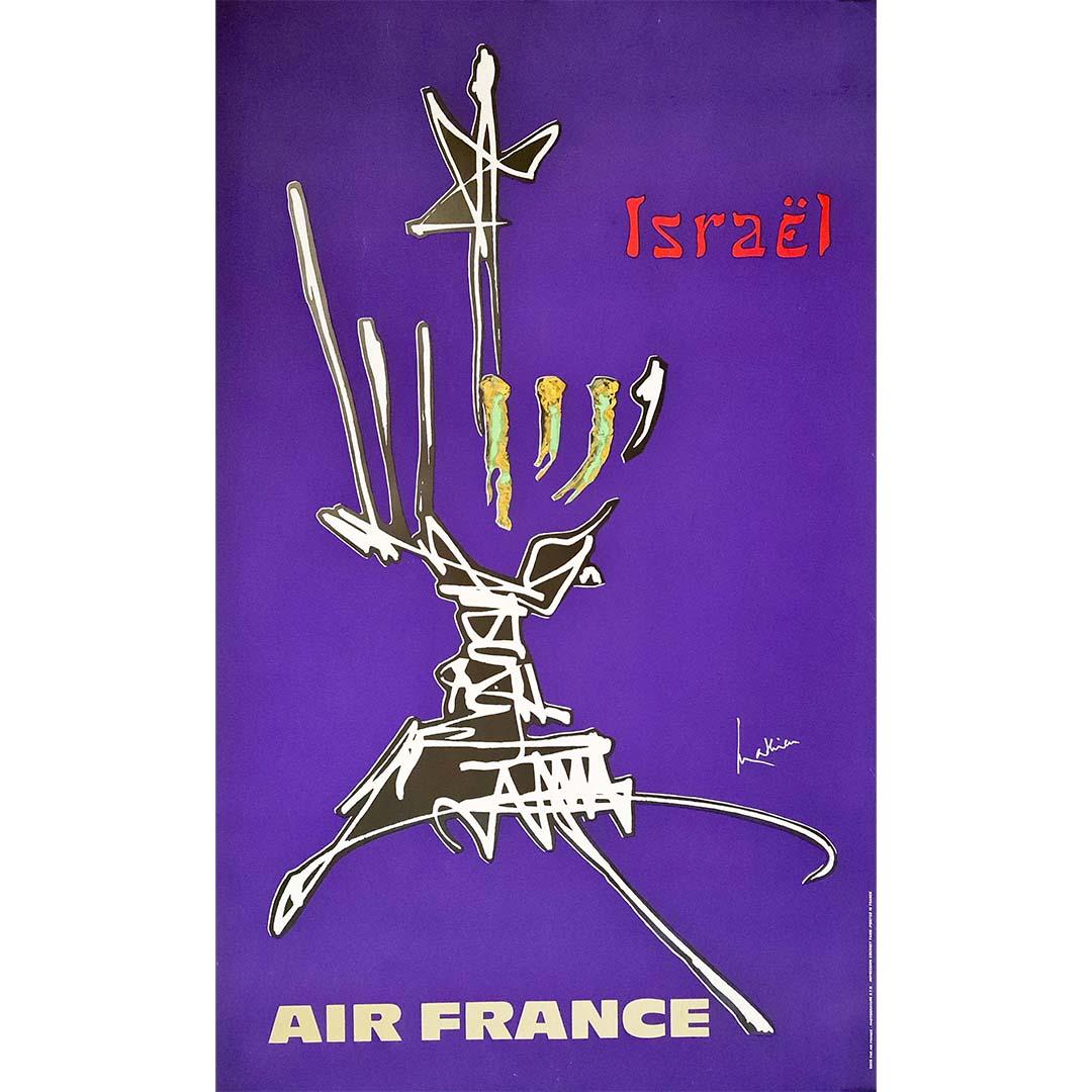 Originalplakat von 1968 Israel Air France - Airline - Tourisme - Israel im Angebot 1