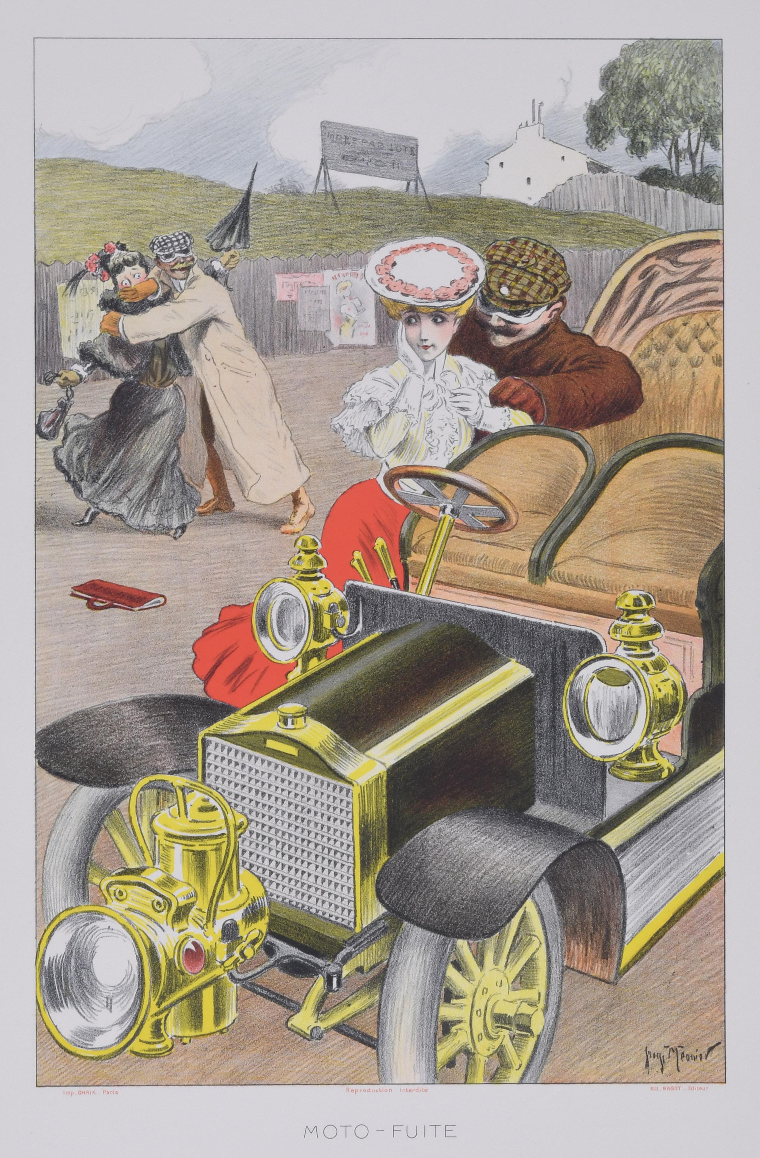 Moto-Fuite - Print de Georges Meunier