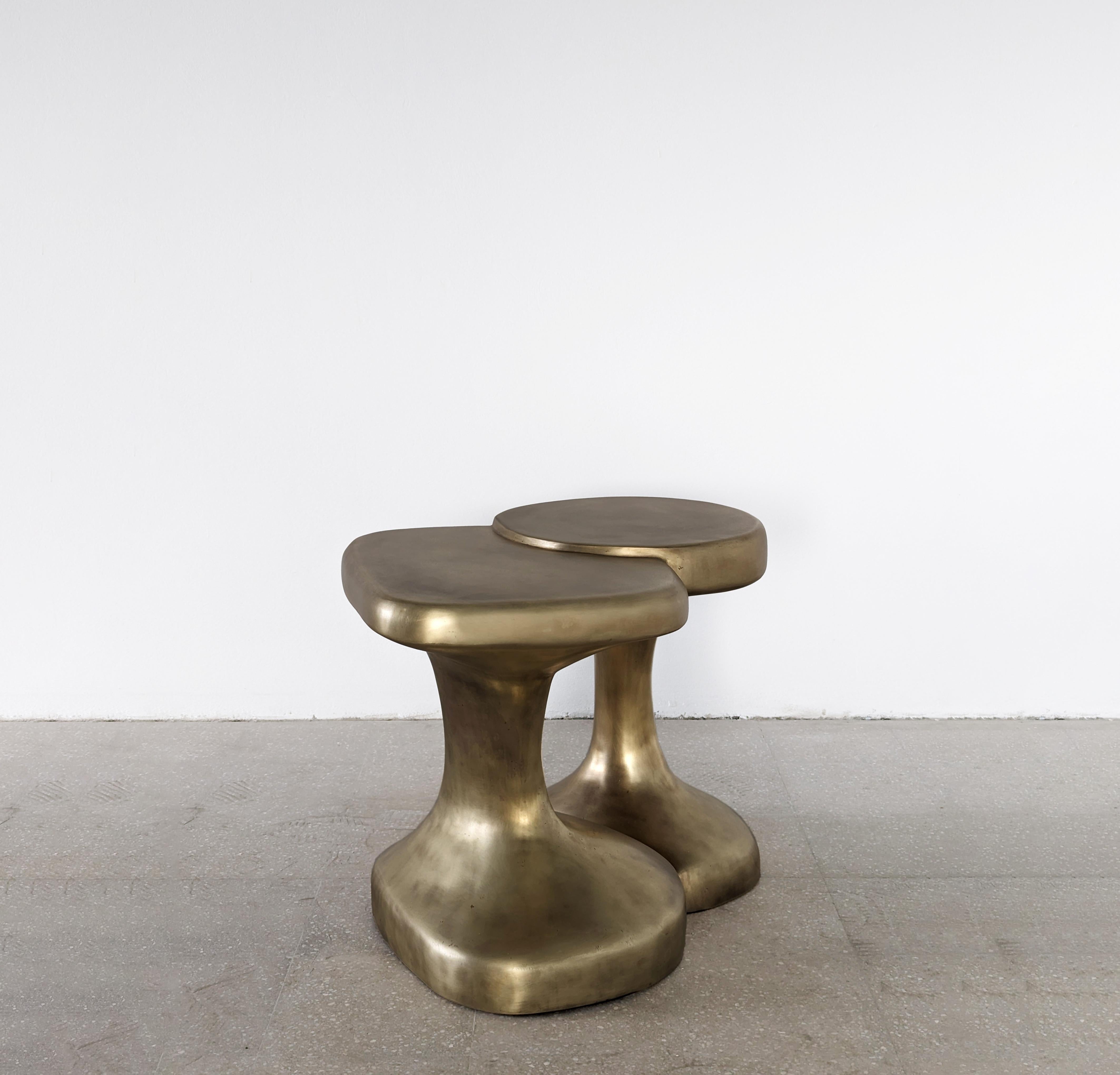 Patinated Georges Mohasseb Erosion Side table For Sale
