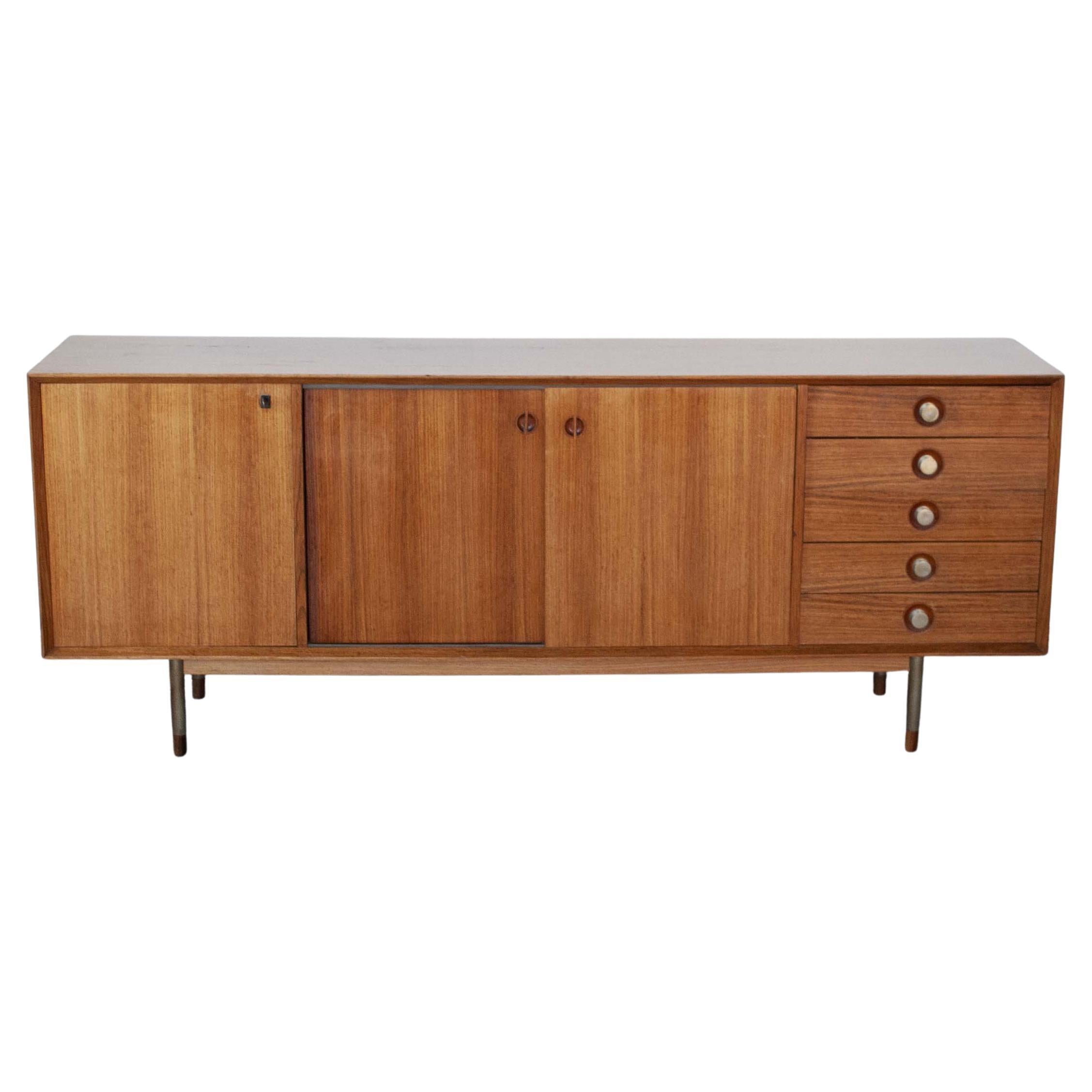 Georges Nelson in the Manner Sideboard in Walnut from the Sixties For Sale