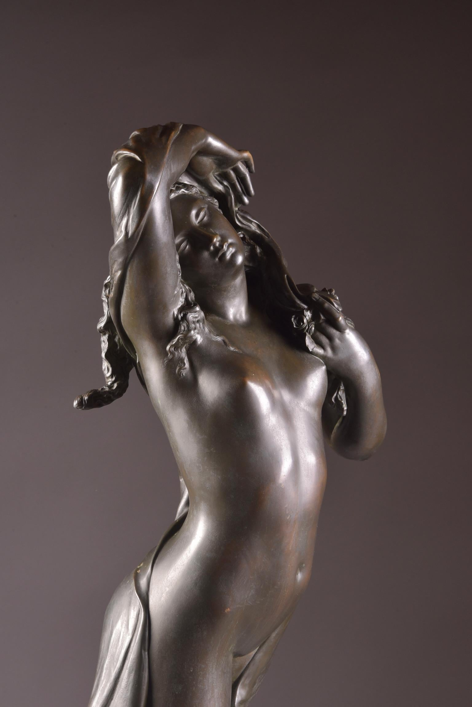 Patinated Georges P. Clere, Goddess of the Night For Sale