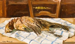 Georges Pacouil (1903-1996) - Huile du milieu du 20e siècle, Nature morte à la poule faisane