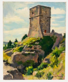 Georges Pacouil (1903-1996) - Mid 20th Century Oil, The Watchtower, Le Cayler