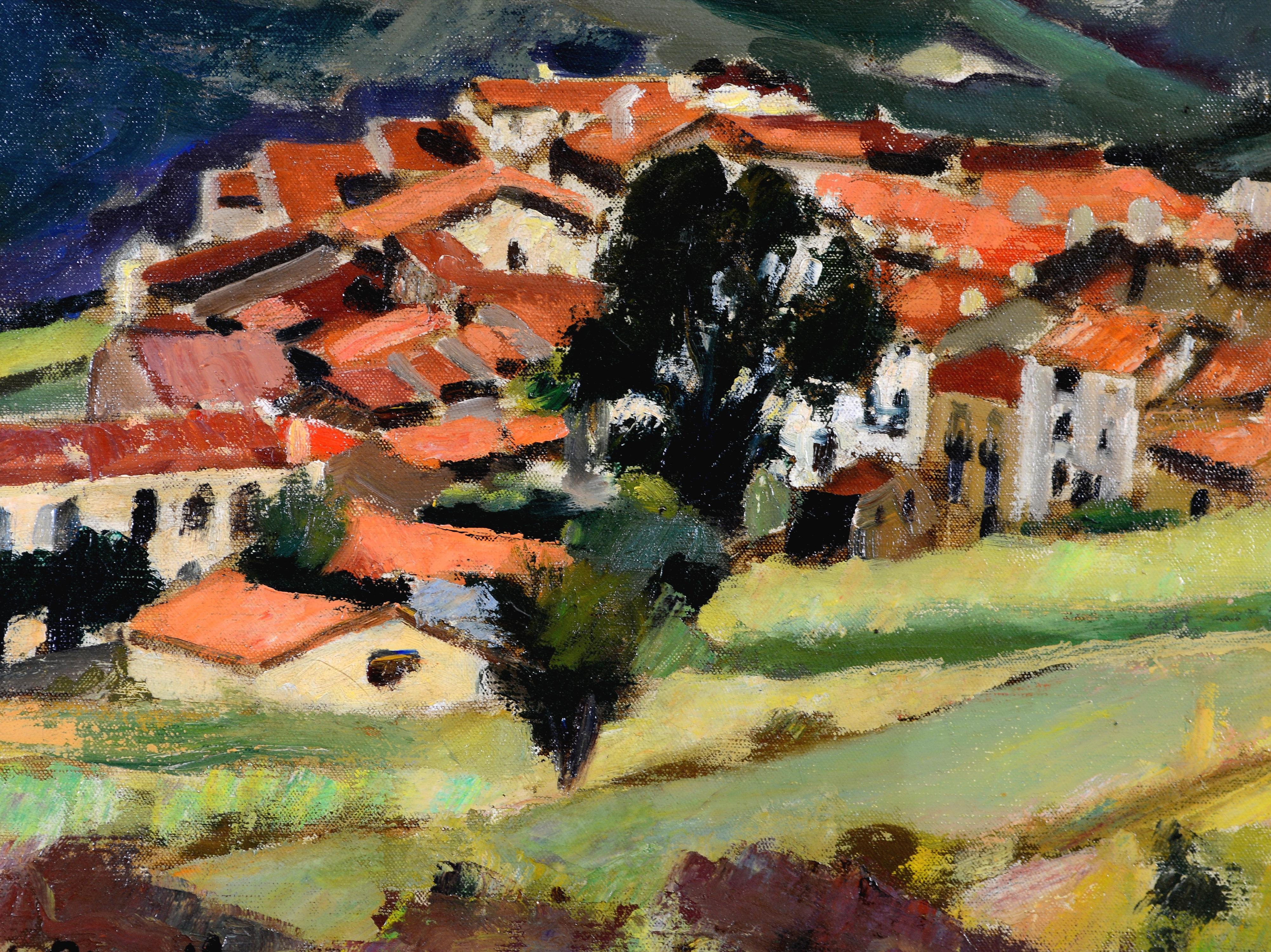 Pyrenäenlandschaft - Französisches impressionistisches Ölgemälde aus dem frühen 20. im Angebot 2
