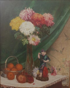 Cuadro de Salón Moderno Bodegón MASURE Flores Japonesas "Fleurs et japoneries"
