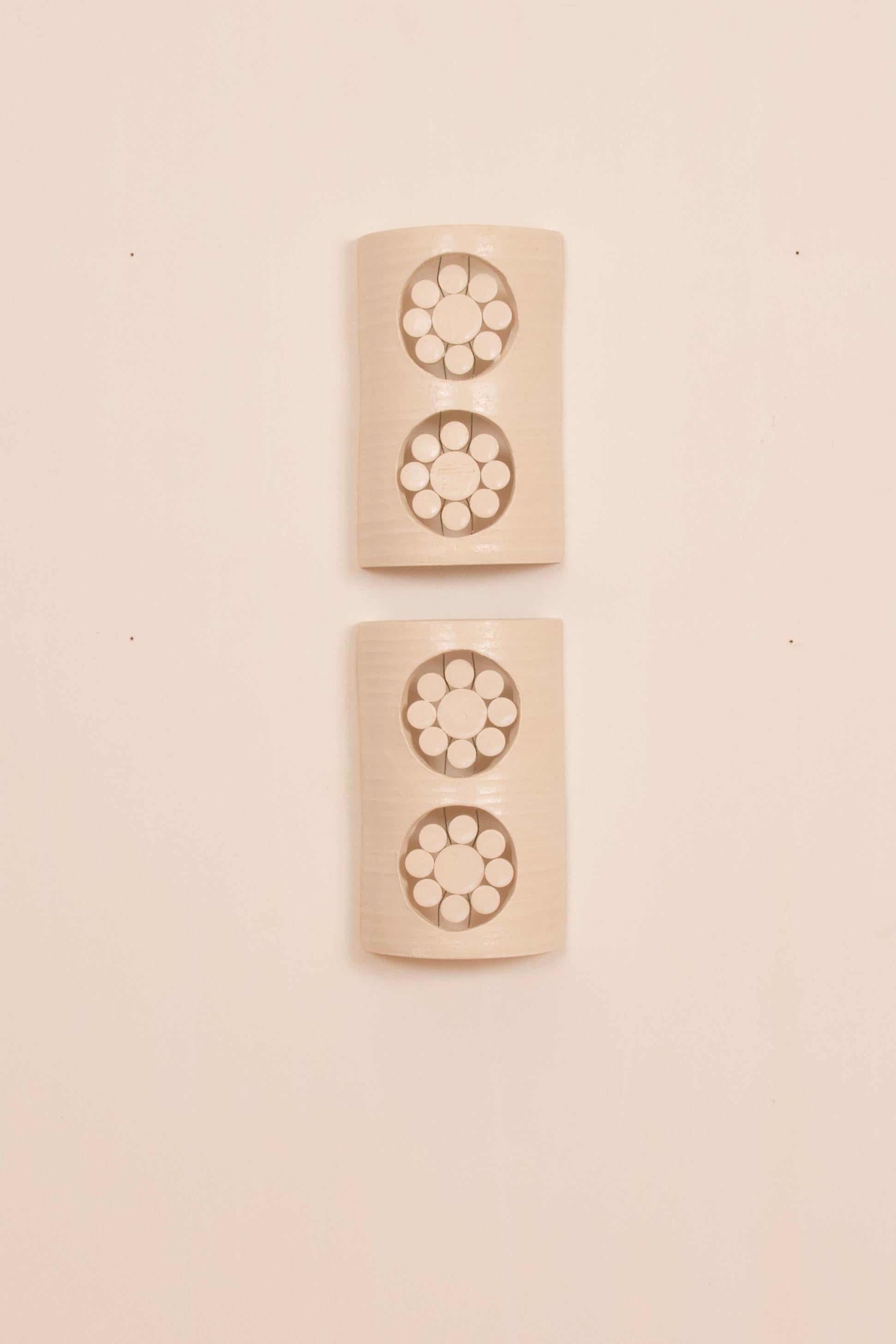 Set of 2 ceramic tiles 