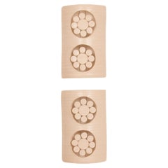 Georges Pelletier 2 Flowers Sconces in White Enameled Ceramic