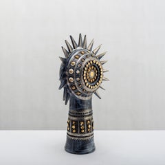 Georges Pelletier "Black Sun" Table Lamp in Ceramics - France, 2019