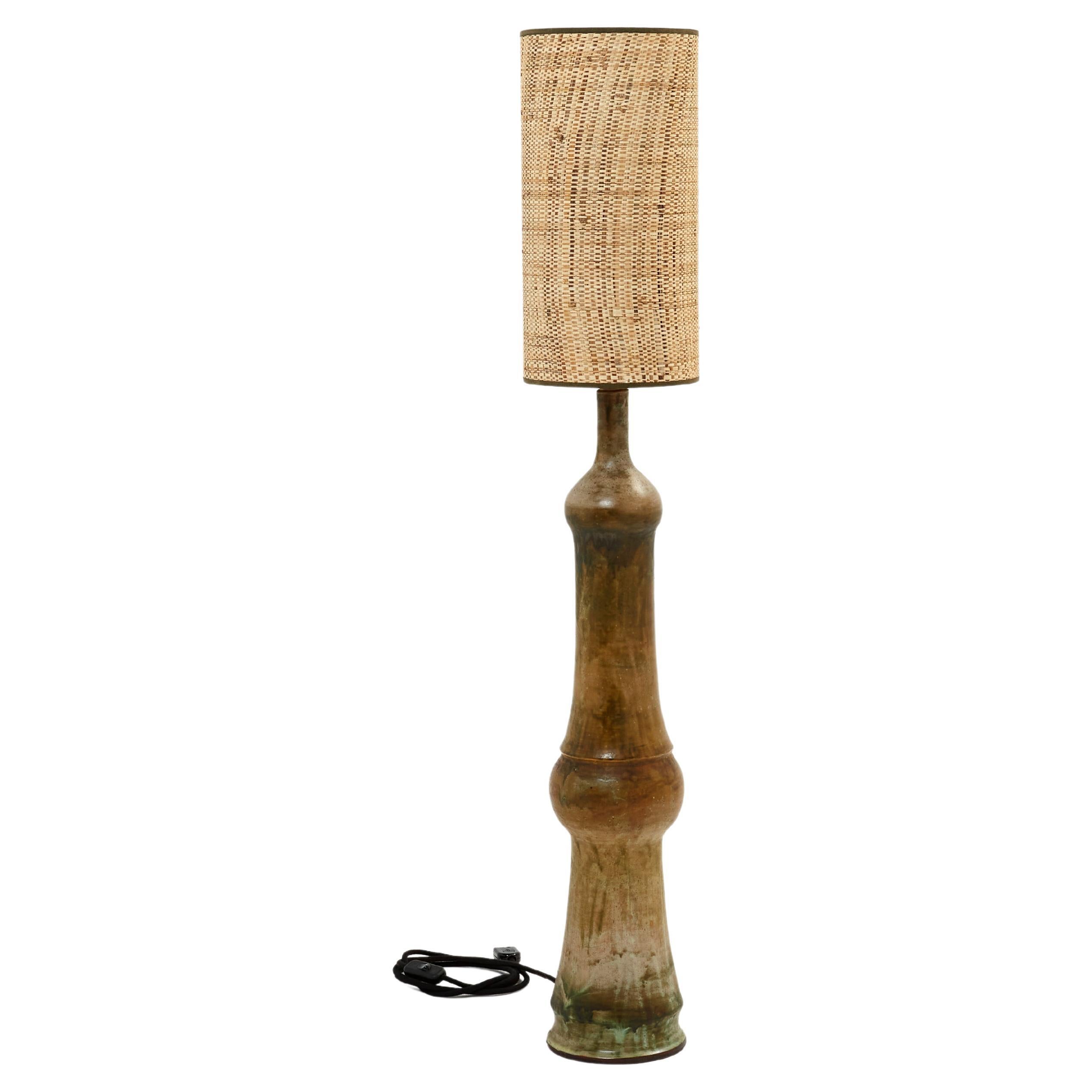 Georges Pelletier Ceramic Floor Lamp, 1970s