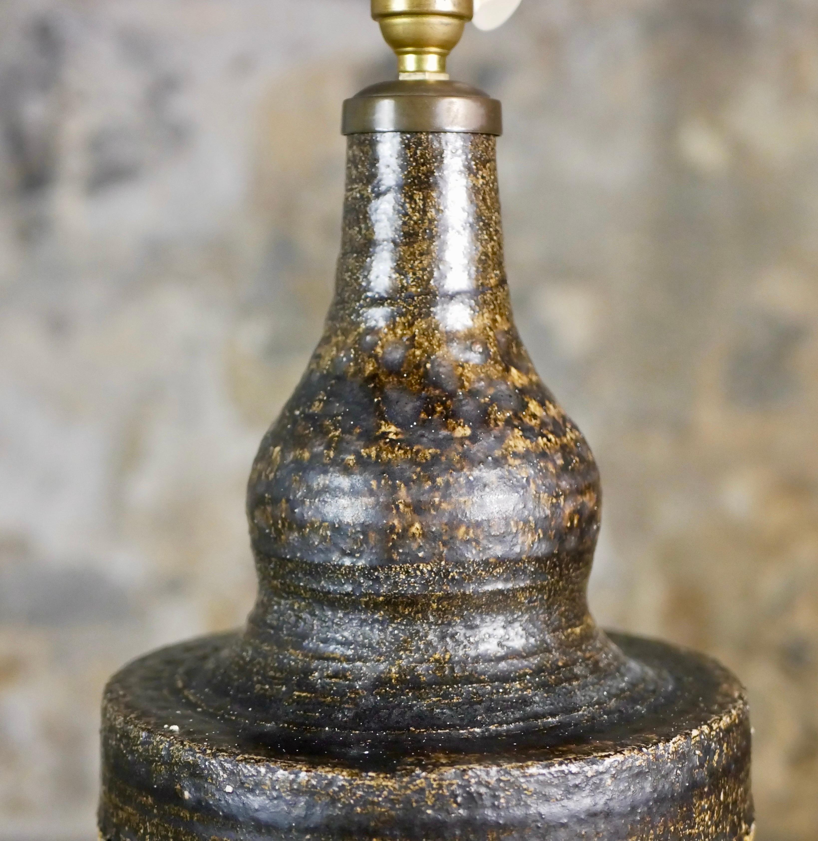 Georges Pelletier ceramic lamp with double lighting, France, 1960s For Sale 5