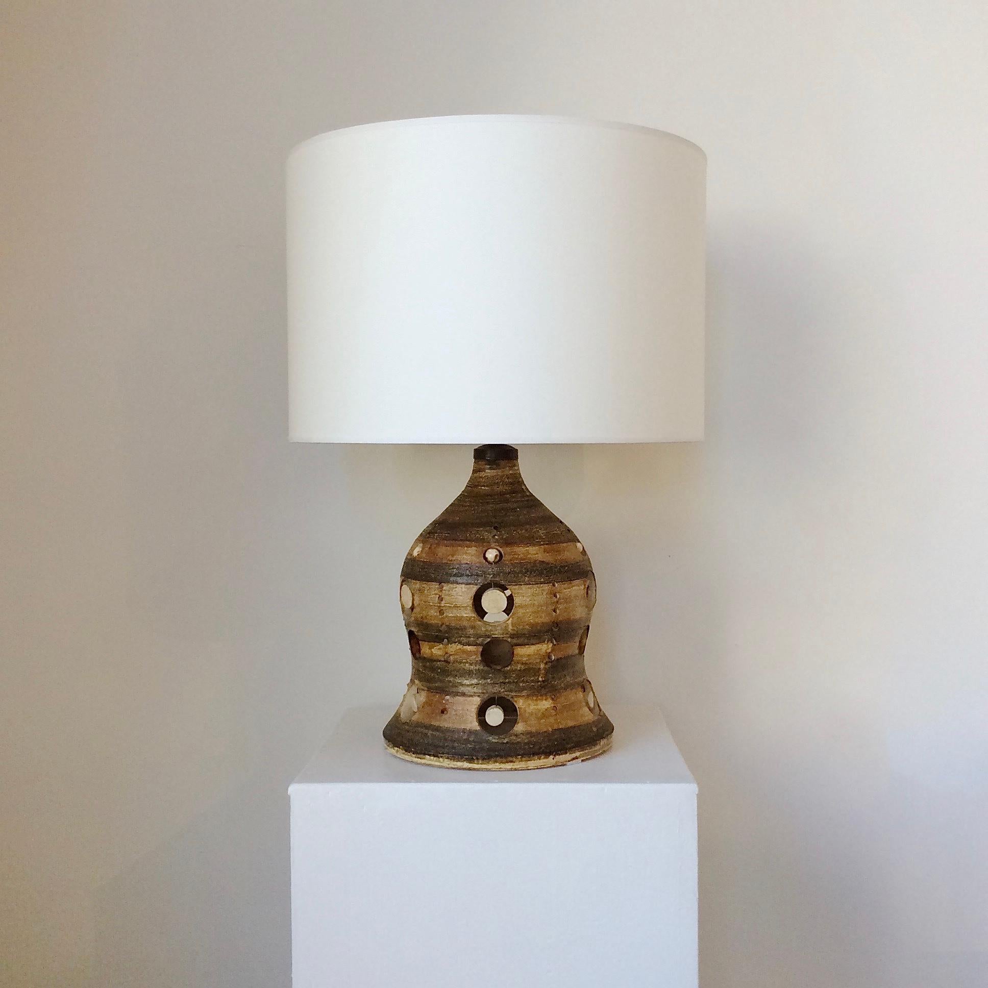 Mid-Century Modern Georges Pelletier Ceramic Table Lamp, circa 1970, France