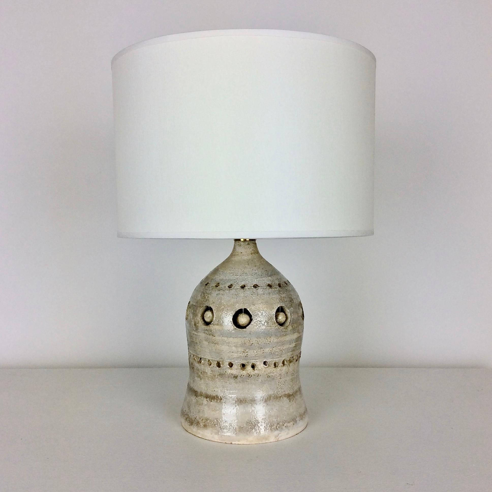 French Georges Pelletier Ceramic Table Lamp, circa 1970, France