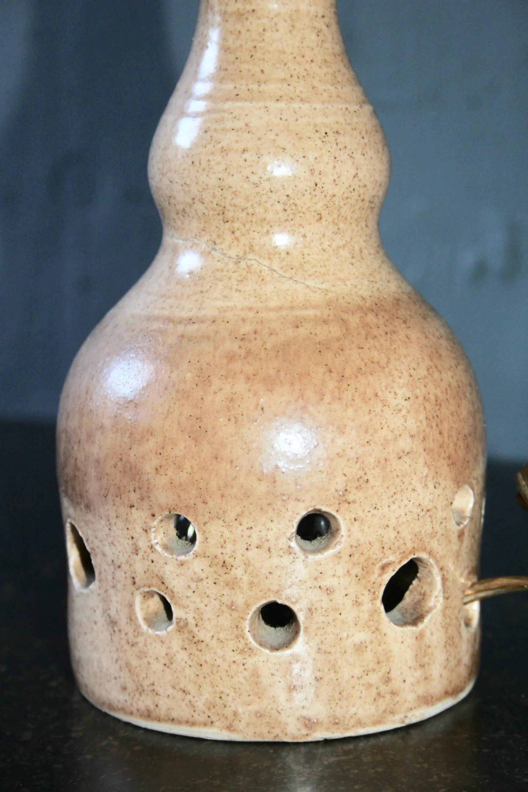 Georges Pelletier Ceramic Table Lamp In Good Condition In grand Lancy, CH