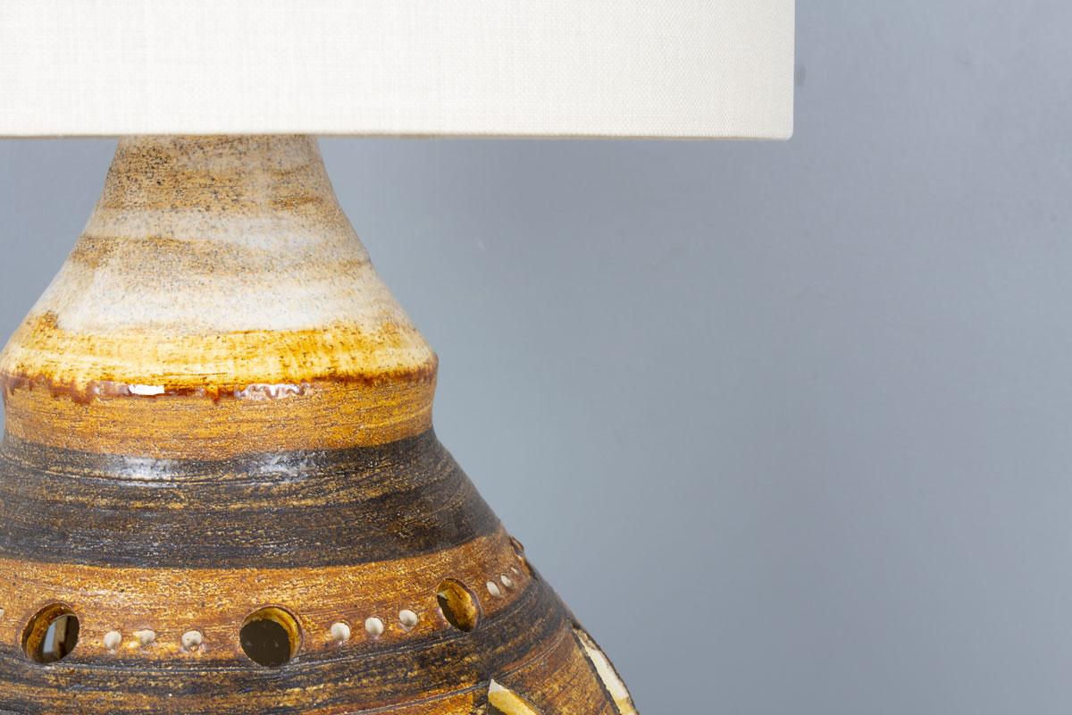 Lampe de table en céramique Georges Pelletier, France, années 1970 en vente 1