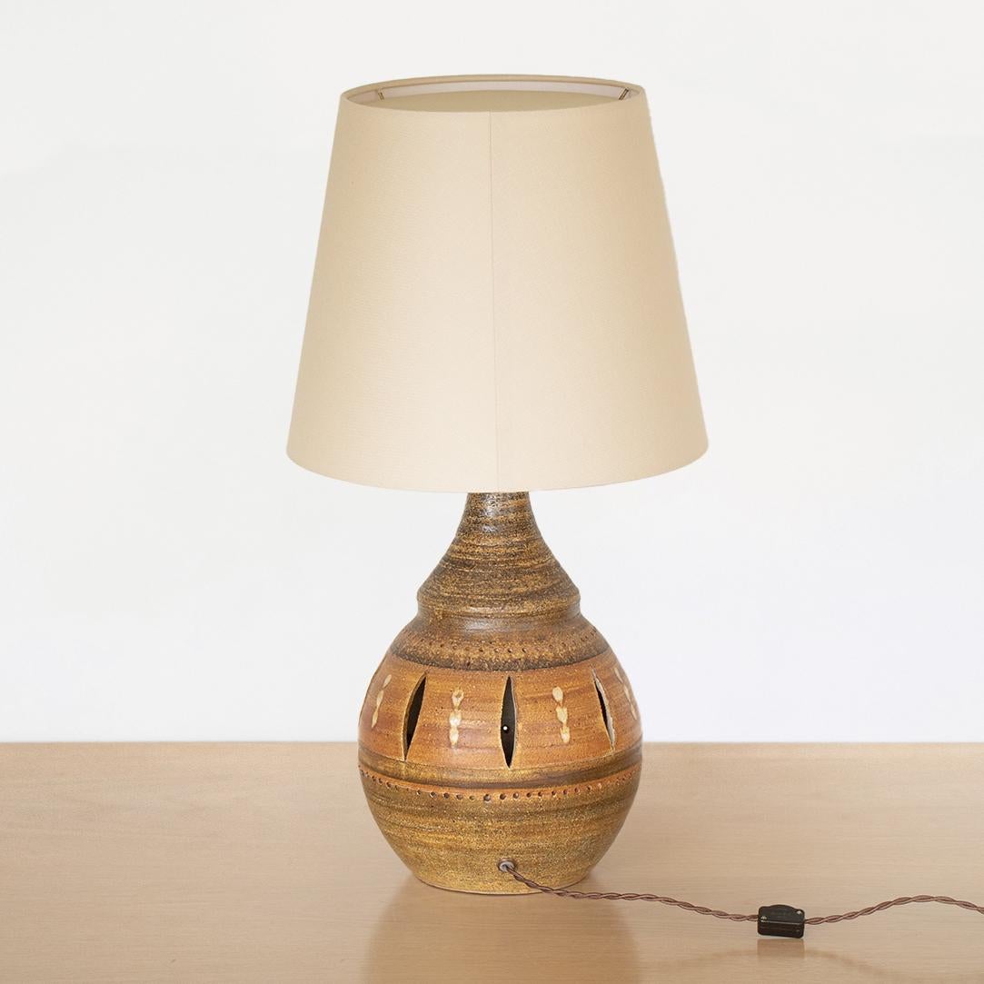 Georges Pelletier French Ceramic Table Lamp In Good Condition In Los Angeles, CA