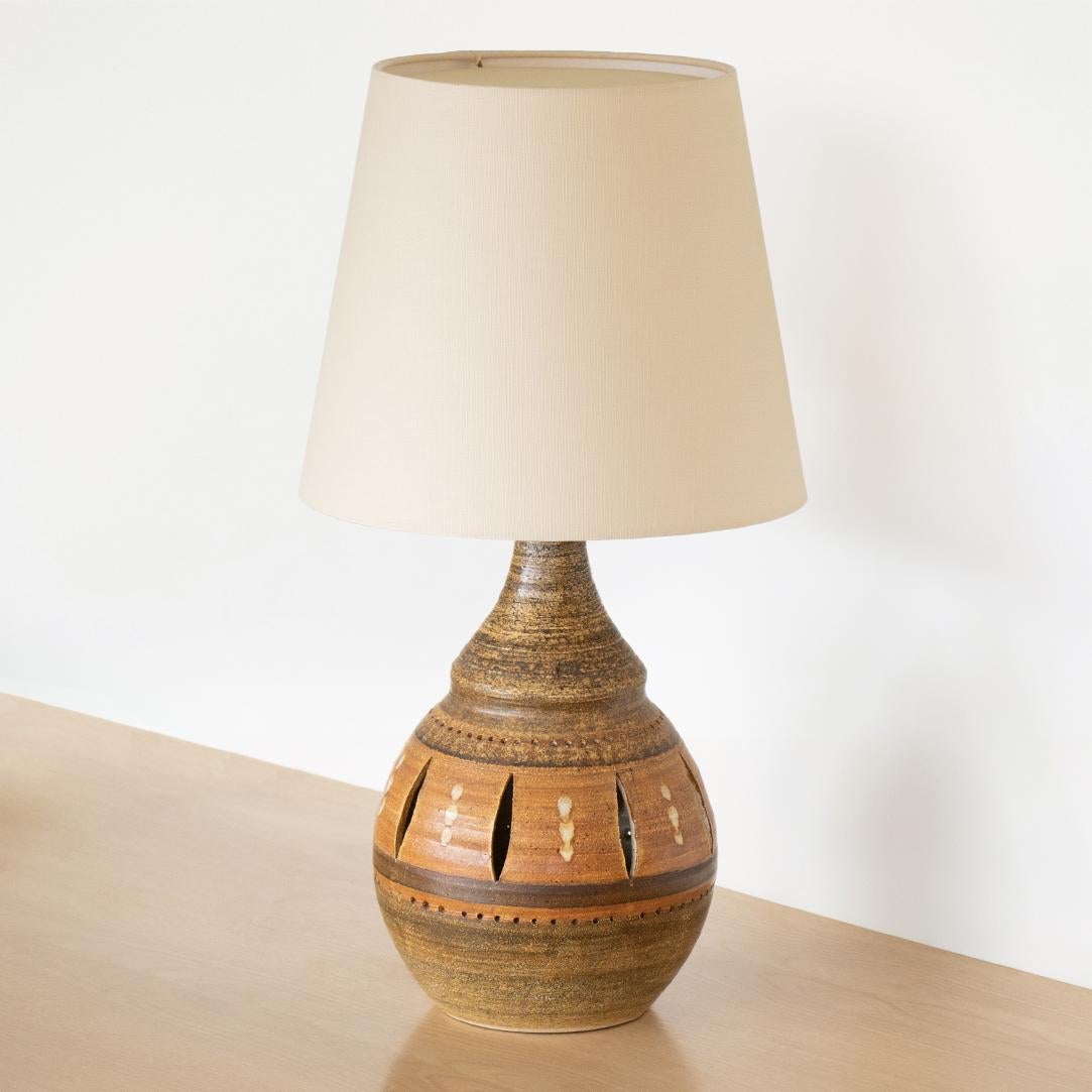 20th Century Georges Pelletier French Ceramic Table Lamp