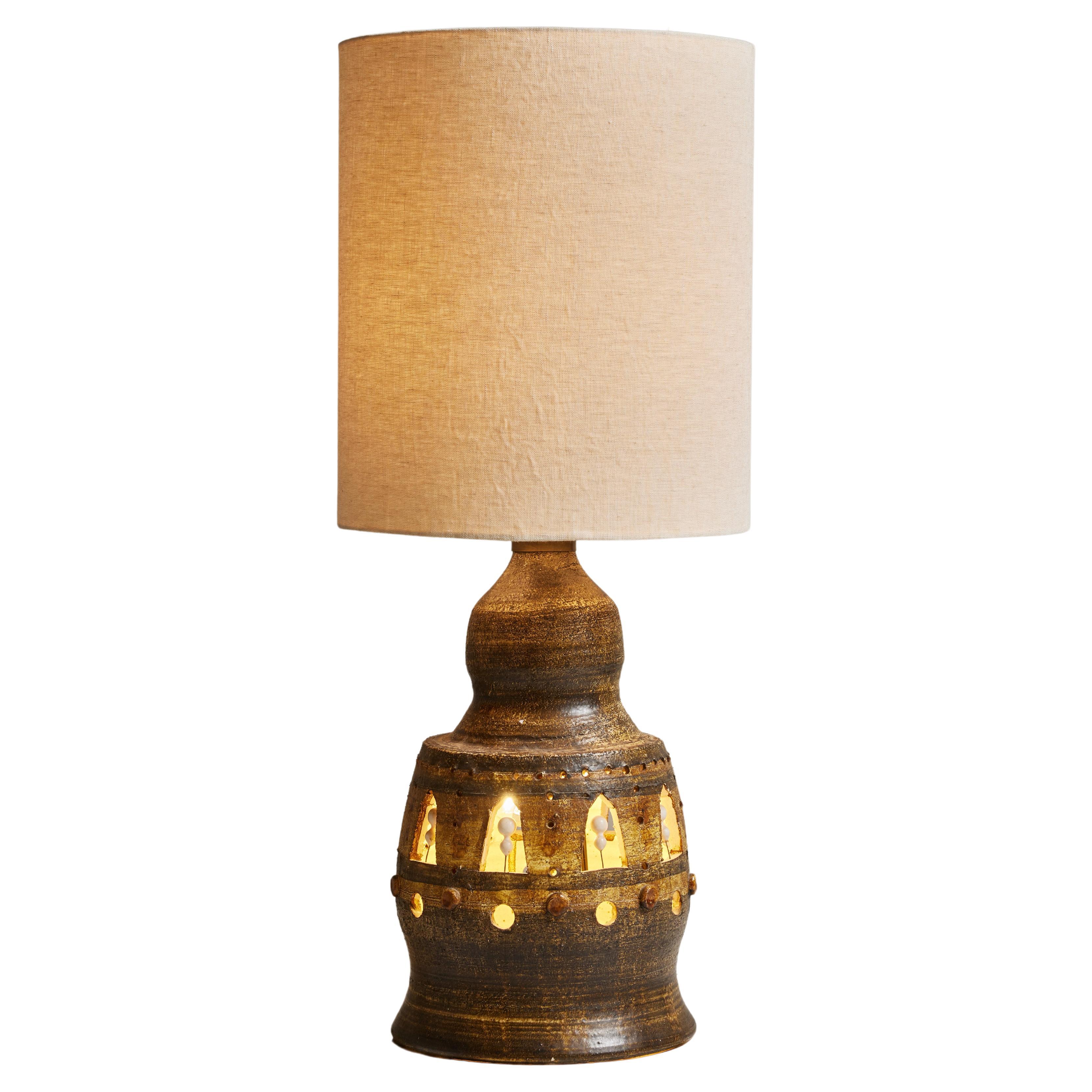 Georges Pelletier Glazed Table Lamp For Sale