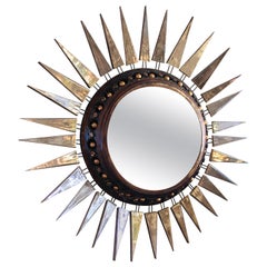 Georges Pelletier Small Mirror, Signed on the Back, circa 1970, France