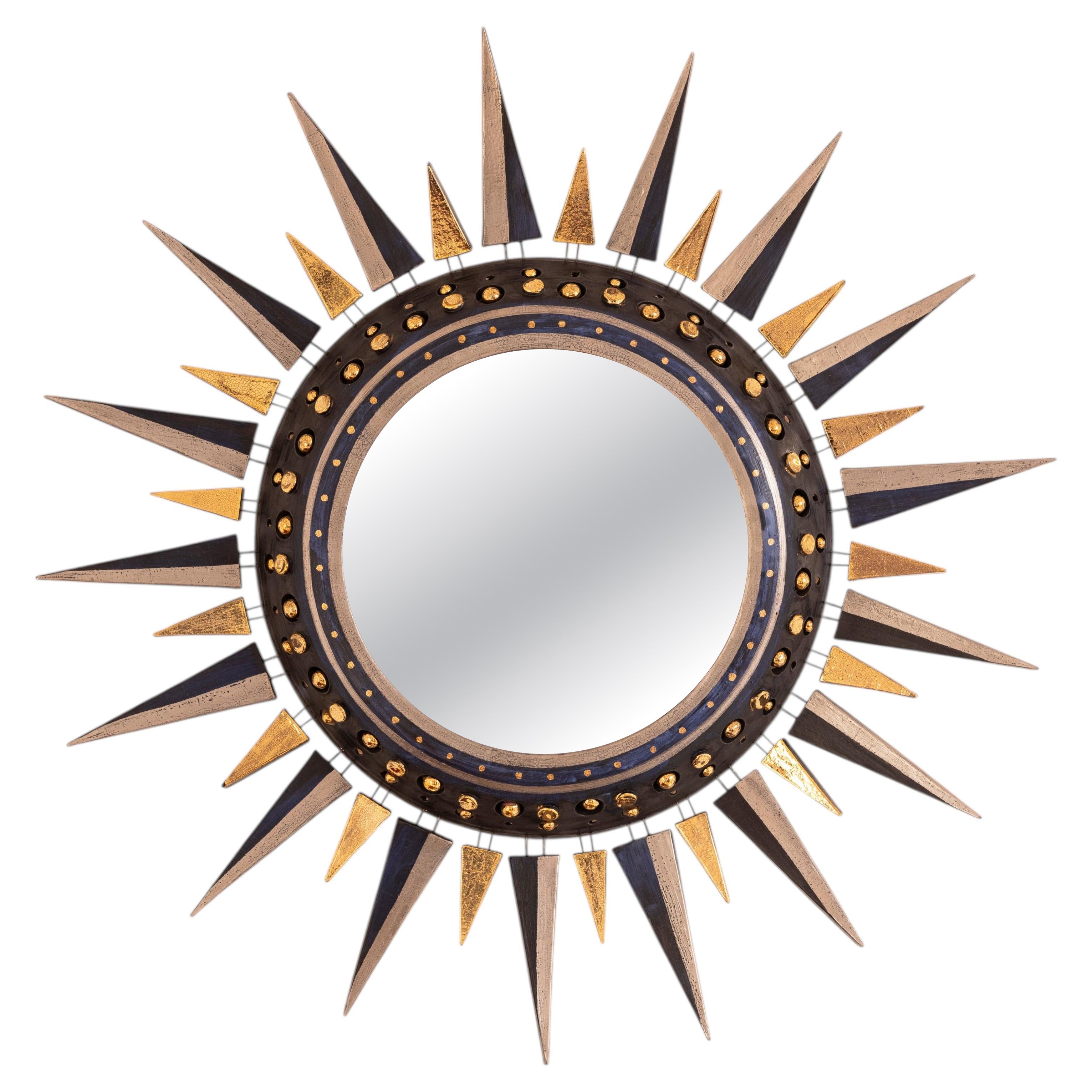 Georges Pelletier, Spiked Mirror bluish black Ceramic by Benjamin Pelletier 2026