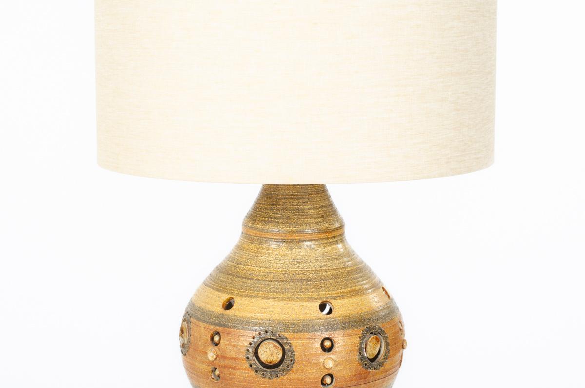 Georges Pelletier table lamp large model in ceramic 1960 For Sale 2