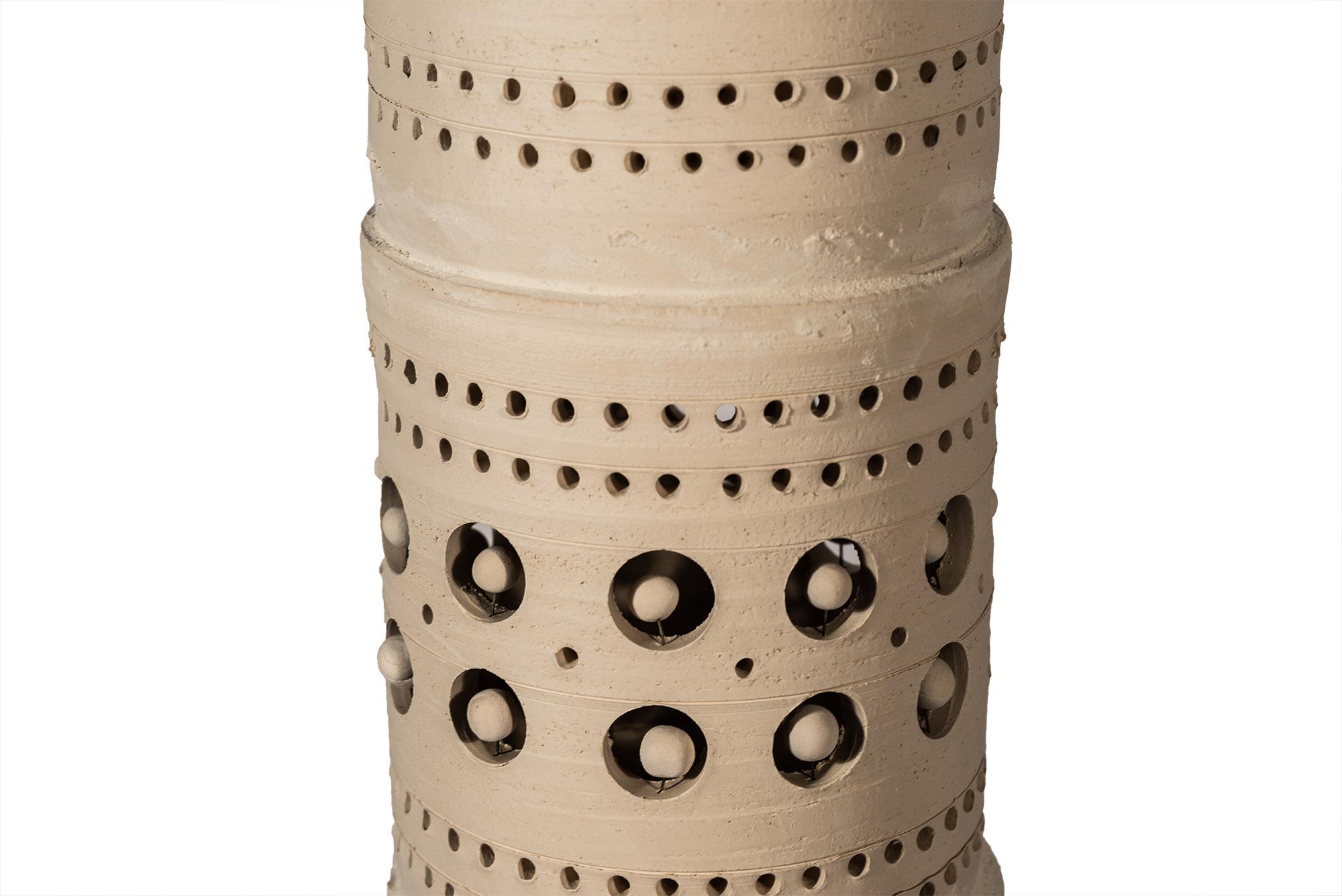 Georges Pelletier, TOTEM Floor Lamp, Ceramic, Signed, France, circa 1970 In Good Condition In Nice, Cote d' Azur