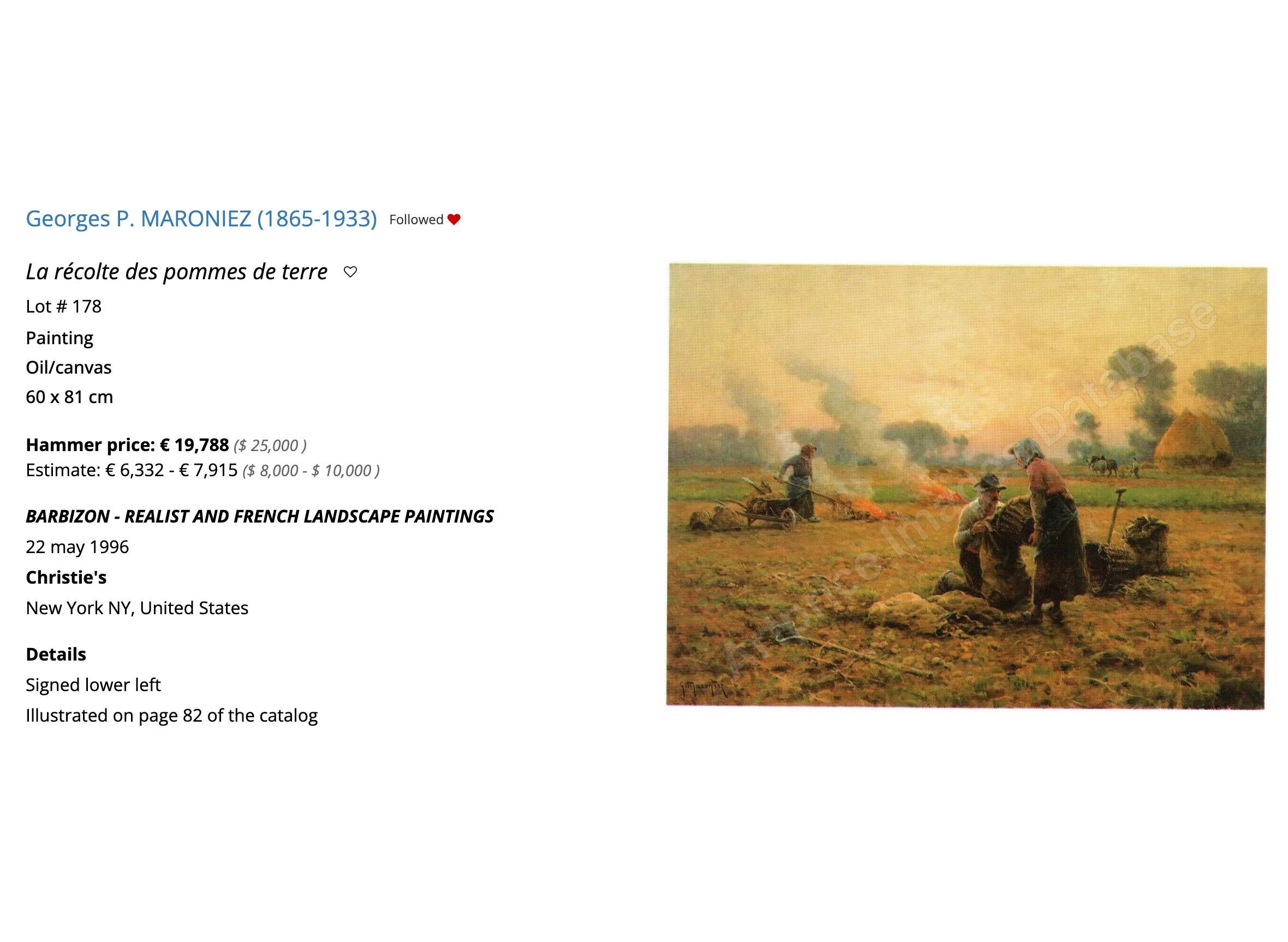 Scena costiera e pescherecci al chiaro di luna, pittura a olio francese Di G. Maroniez in vendita 2