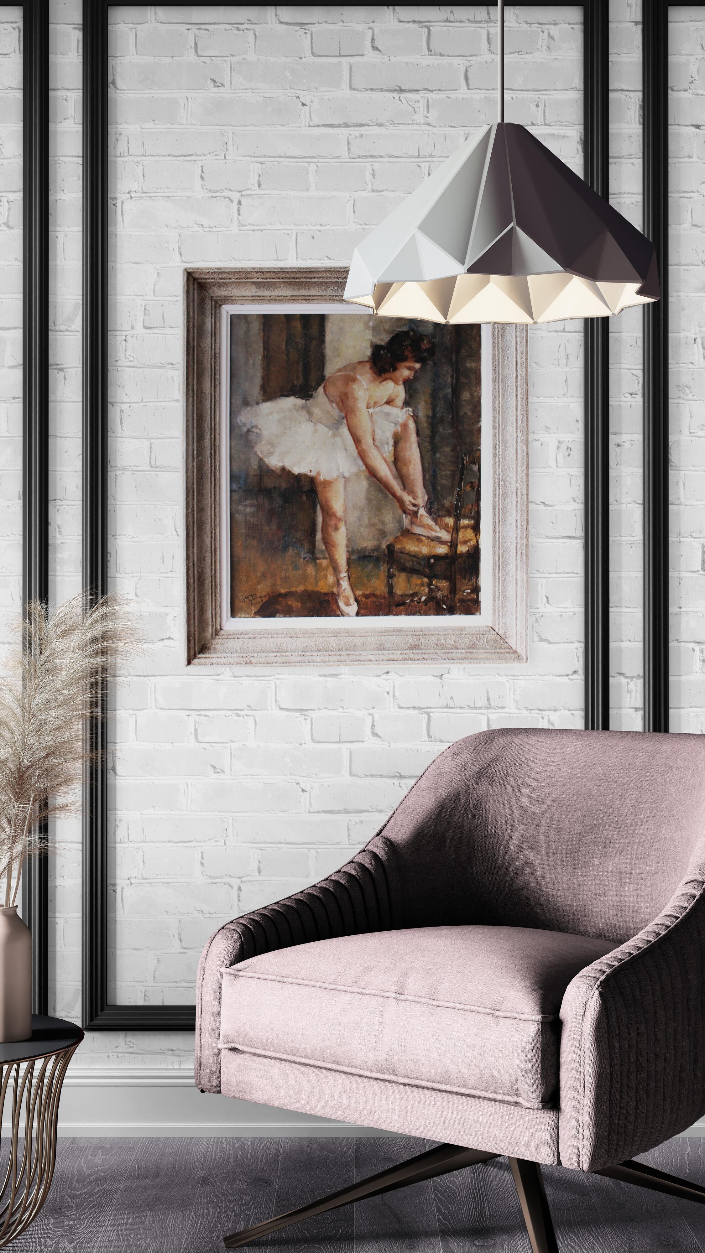 Atmospheric ballerina impressionist oil painting on canvas by French artist Georges-Pierre Guinegault.  It's a delightful Art Deco rendition of a ballerina lacing her pointes from a well-known and capable French artist, who is renown for his