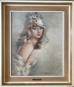 Vintage Femme aux Chapeau