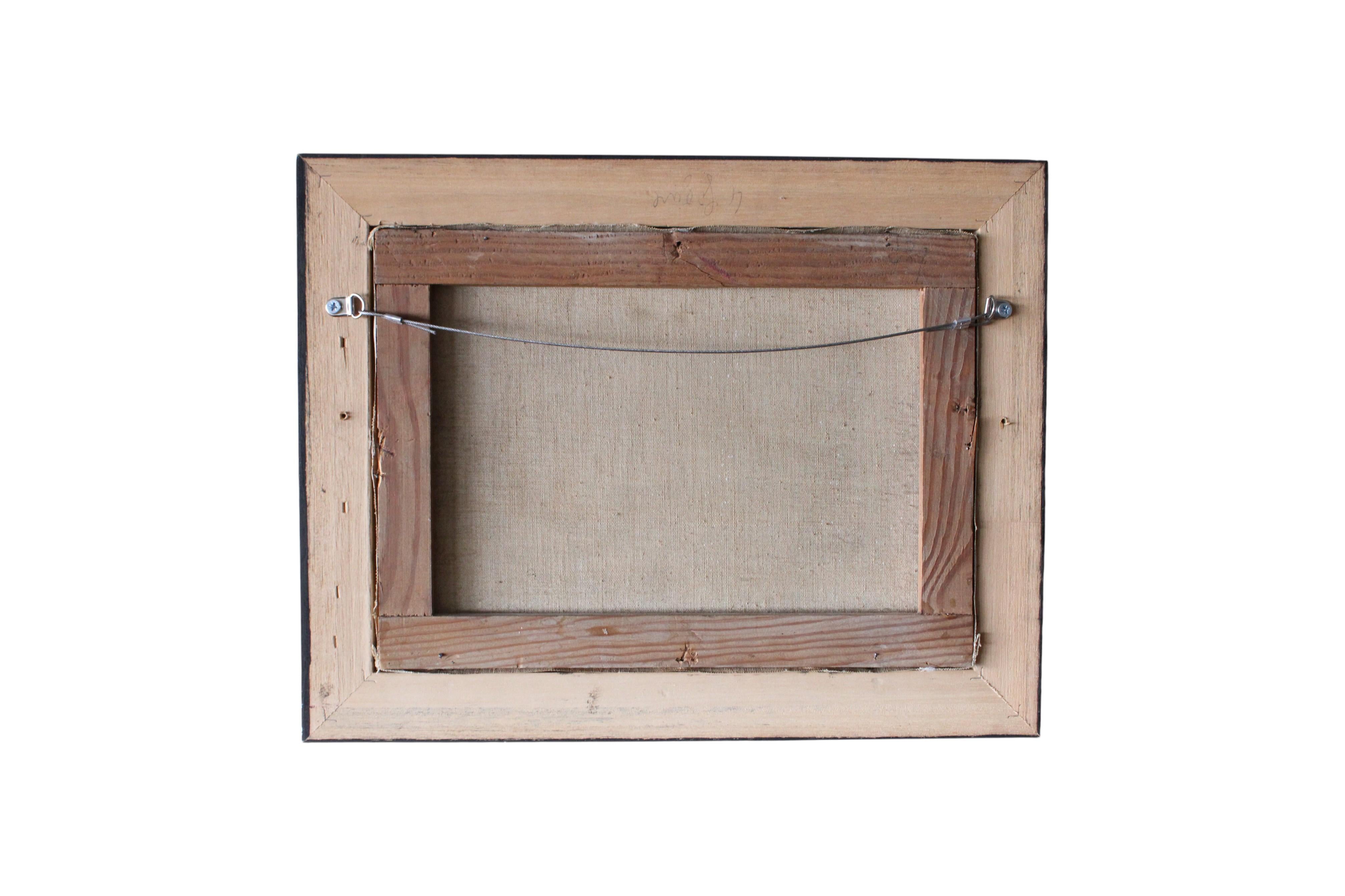 Post-impressionistisches Porträt einer Ballerina, Öl auf Leinwand, Mitte des Jahrhunderts im Angebot 4