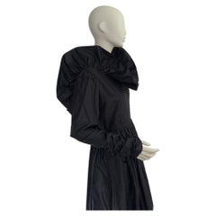 Georges Rech 1980s Black Silk Dress