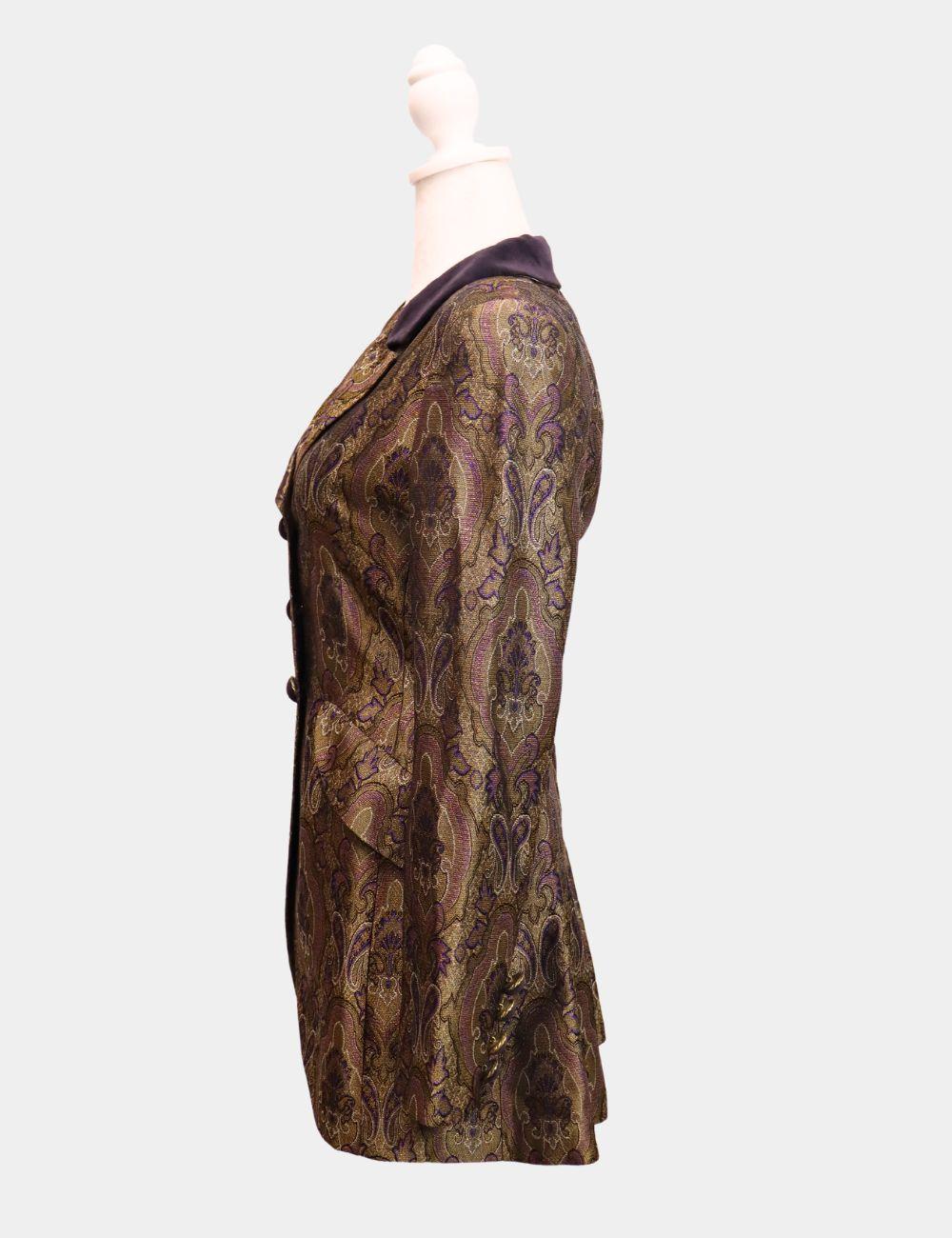 Georges Rech Vintage Victorian Style Cotton Blend Blazer EU 36 In Good Condition In Amman, JO