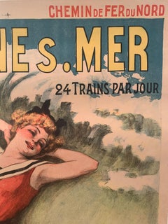 Antikes französisches Originalplakat, „Boulogne S.Mer“, Georges Redon, Lithographie