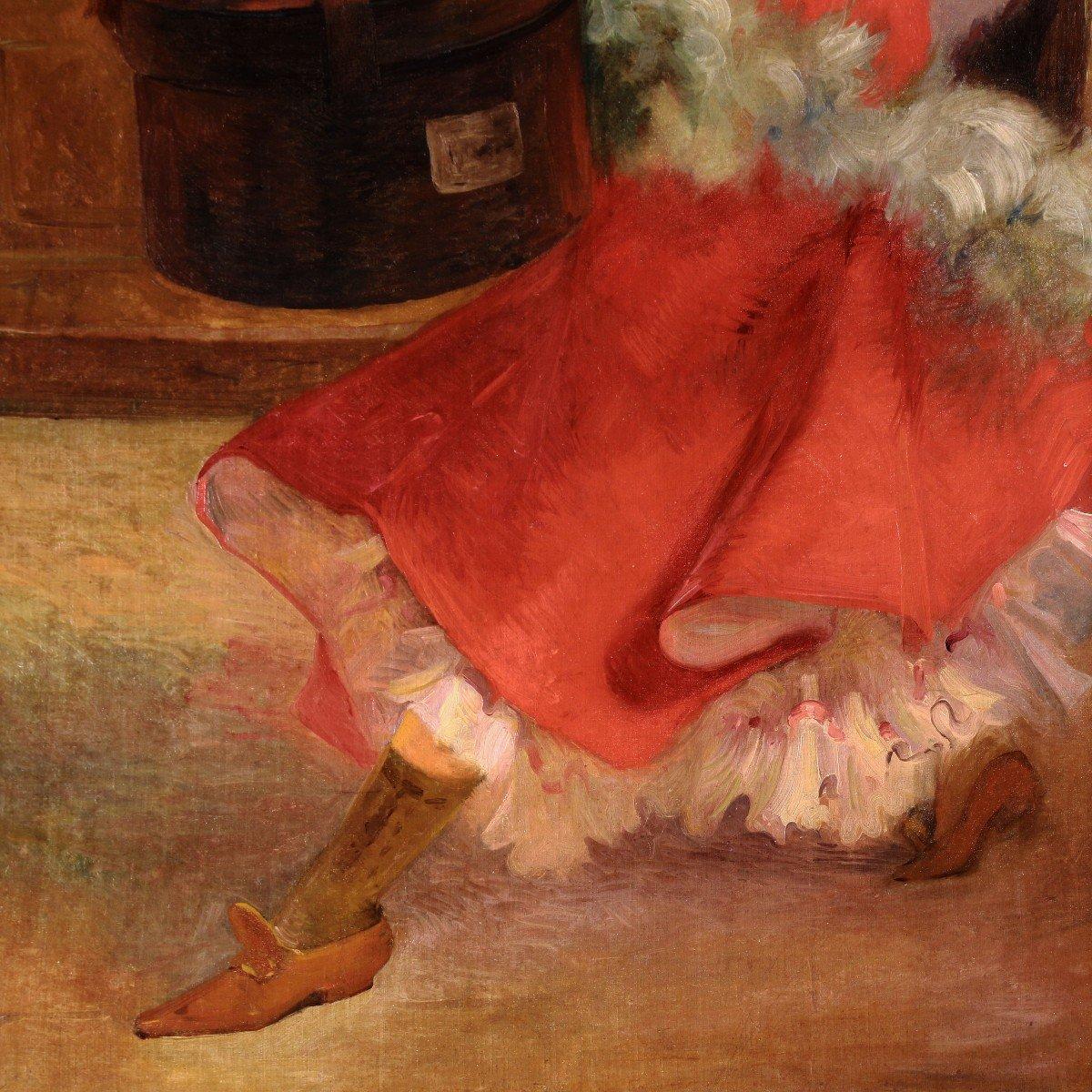 Grande dipinto a olio su tela Belle Epoque Art Nouveau - Painting Scuola francese di Georges Redon (1869-1943)