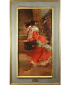 Large Oil Painting On Canvas Belle Epoque Art Nouveau