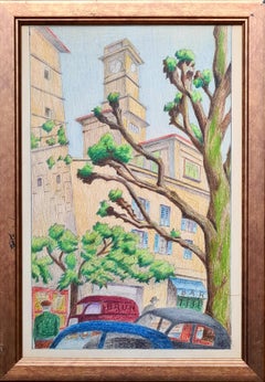 Coppia di disegni francesi della metà del secolo scorso, 'Ligne Claire' dopo Hergé, Grasse e Nizza