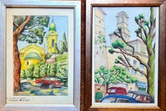 Coppia di disegni francesi della metà del secolo scorso, 'Ligne Claire' dopo Hergé, Grasse e Nizza