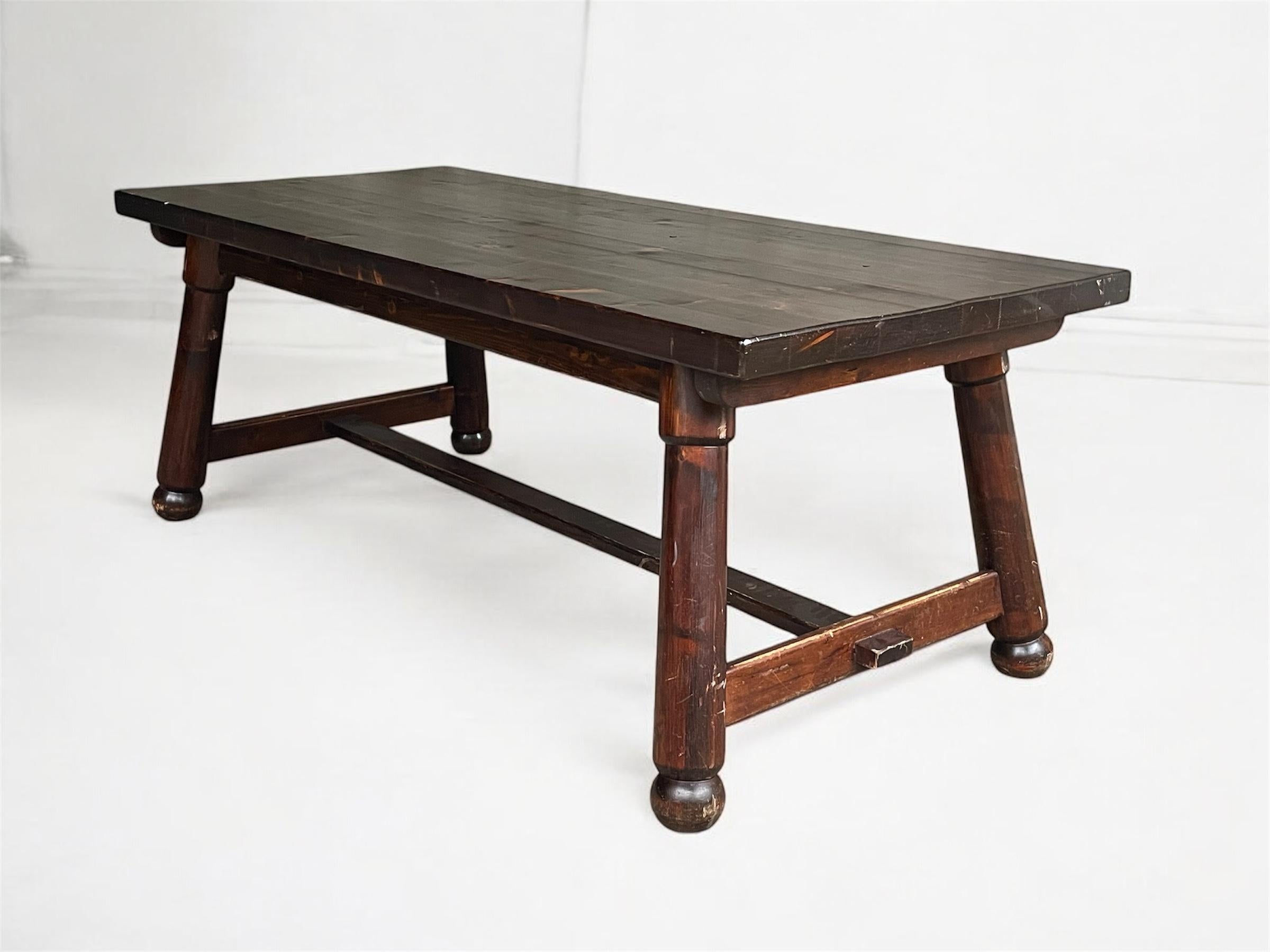 Georges Robert — Table and 6 Chairs, Brutalist Chalet-Inspired Dining Set For Sale 6
