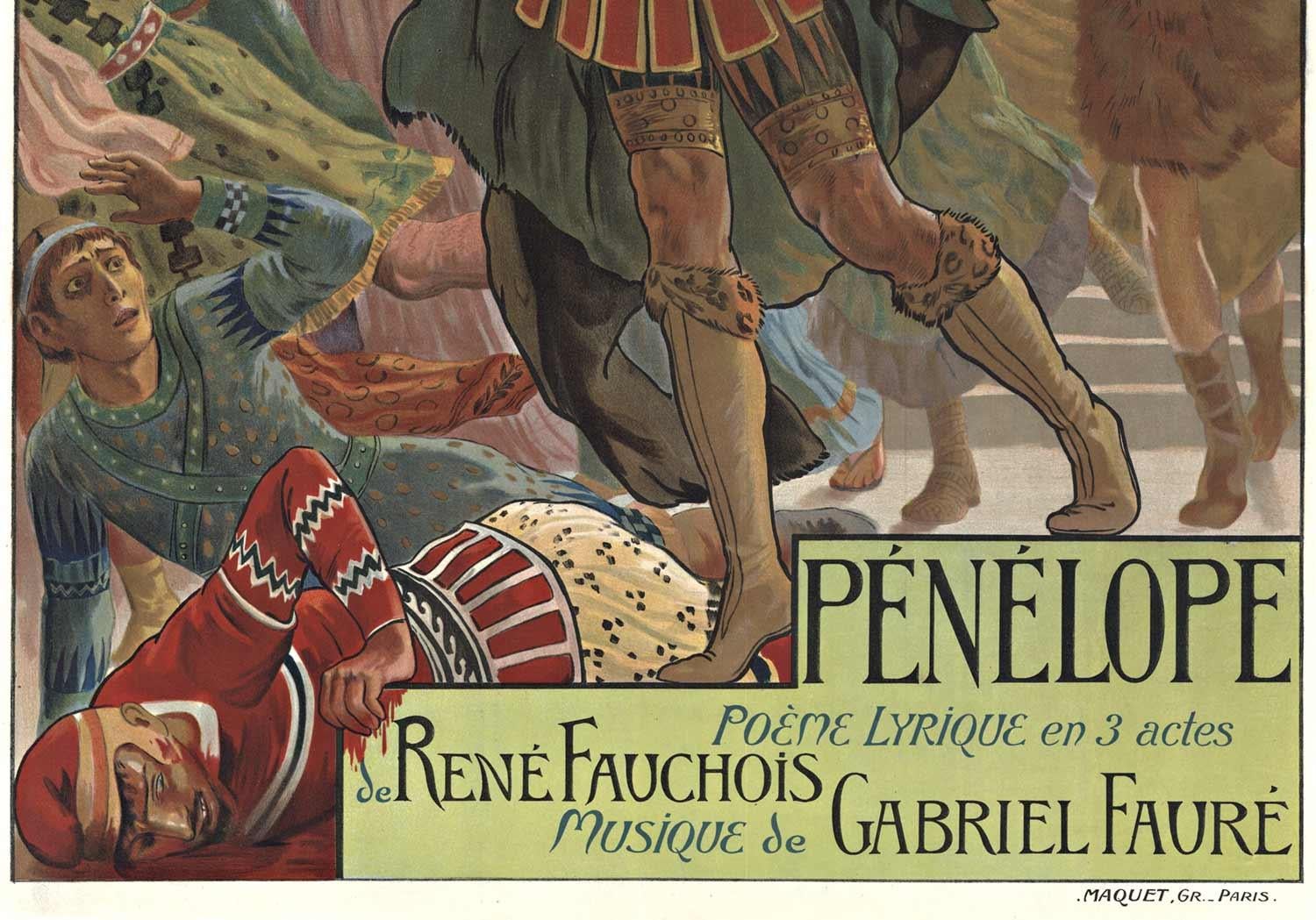 Opernplakat „Penelope“ aus dem Jahr 1913 (Art nouveau), Print, von Georges Rochegrosse