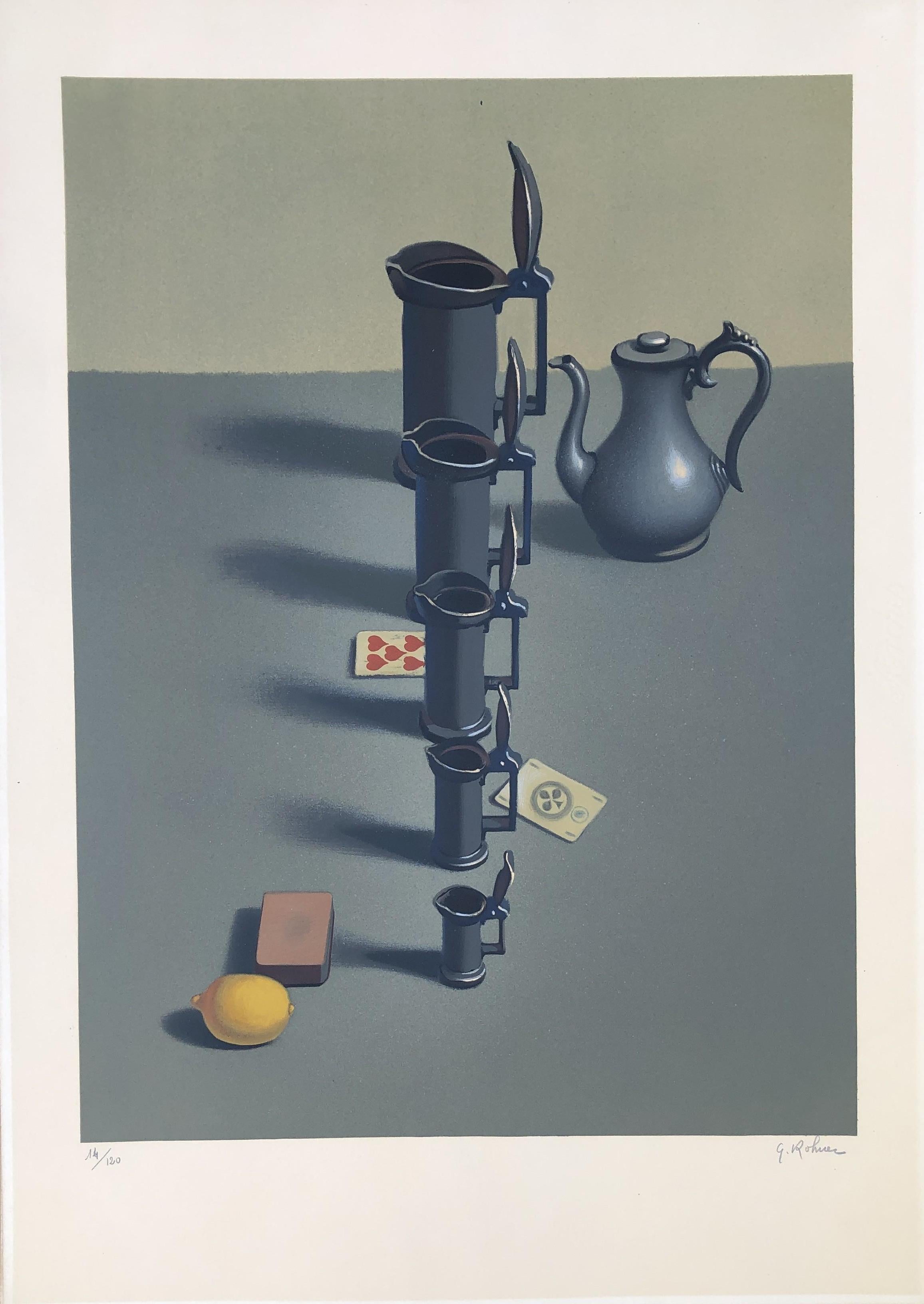 Georges Rohner Still-Life Print - Still Life Lemon - Original Lithograph Handsigned Numbered