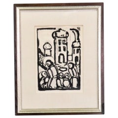 Georges Rouault French Etching Titled Christ and the Children 1935 Wall Art